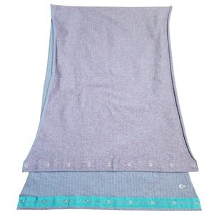 Iviva Village Chill Scarf Snaps Herringbone Heathered Purple Aqua Logo